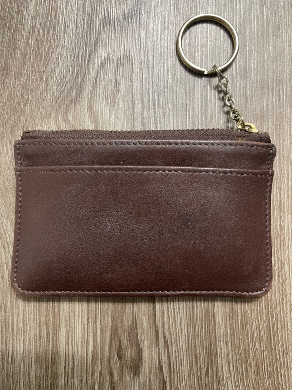 Coach brown genuine leather coin purse